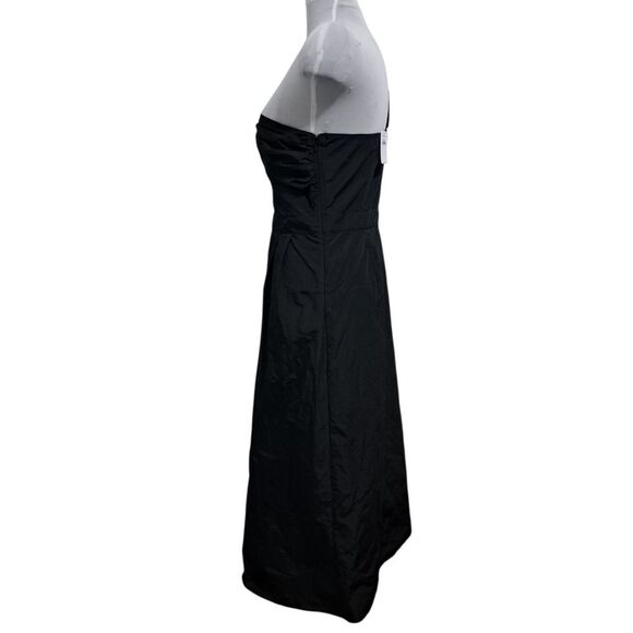 Banana Republic One Shoulder Romantic Goth Casual Midi Dress Size 6 Black NWT - Picture 5 of 14